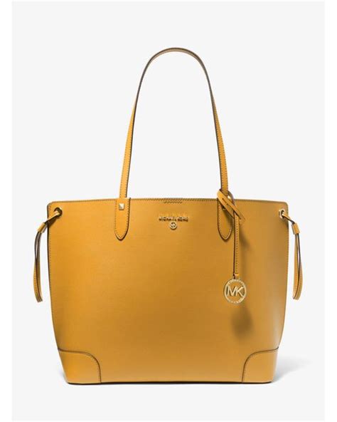 michael michael kors edith large saffiano leather tote bag|Michael Kors large leather tote.